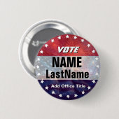 Aangepaste campagnesjabloon voor verkiezingen ronde button 5,7 cm (Voorkant /achterkant)