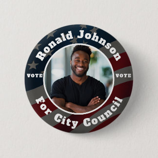 Aangepaste campagnesjabloon voor verkiezingen ronde button 5,7 cm