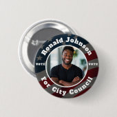 Aangepaste campagnesjabloon voor verkiezingen ronde button 5,7 cm (Voorkant /achterkant)