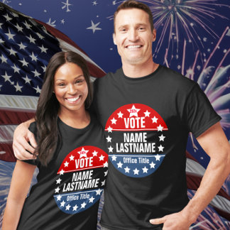 Aangepaste campagneverkiezing Sjabloon T-shirt