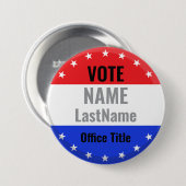 Aangepaste campagnewidget voor verkiezingsknop ronde button 7,6 cm (Voorkant /achterkant)