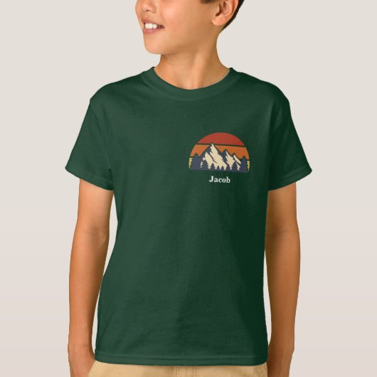 Aangepaste Camper Name Family Reunion Mountain Kin T-shirt (Voorkant)