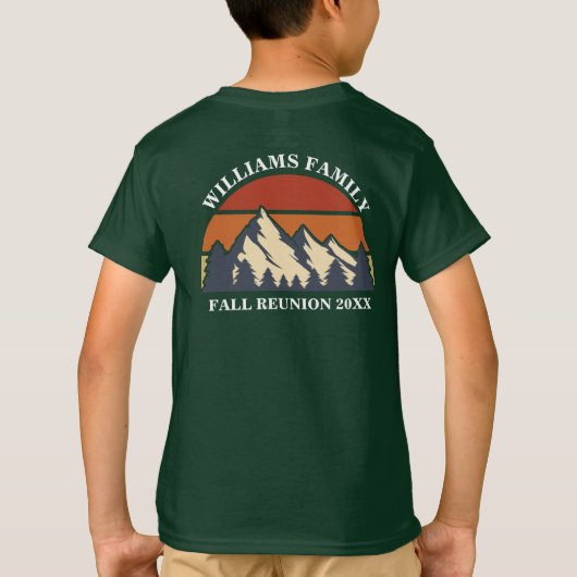 Aangepaste Camper Name Family Reunion Mountain Kin T-shirt (Achterkant)