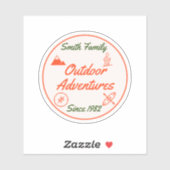 Aangepaste Camping Adventures uit de familie Sticker (Vel)