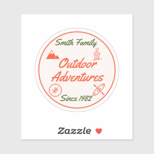 Aangepaste Camping Adventures uit de familie Sticker (Vel)