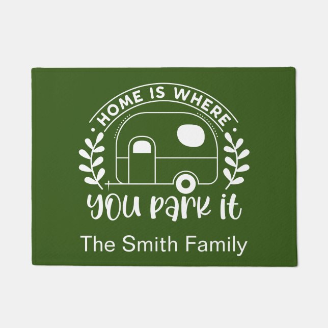 Aangepaste Camping Camper Trailer RV Deurmat (Voorkant)