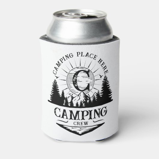 Aangepaste camping crew familie matching blikjeskoeler (Blikje Achterkant)