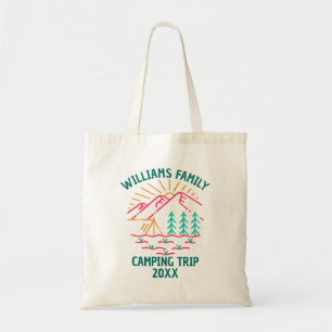 Aangepaste Camping Familie Tote Bag
