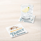 Aangepaste Camping Familie Vakantie Matching Kartonnen Onderzetters (Insitu)