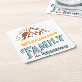 Aangepaste Camping Familie Vakantie Matching Kartonnen Onderzetters (Schuin)