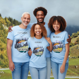 Aangepaste camping-gezinsmatching t-shirt