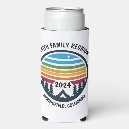 Aangepaste camping seltzer blikjeskoeler (Seltzer Voorkant)