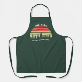 Aangepaste Camping Trip Sunset Forest Green Outdoo Schort
