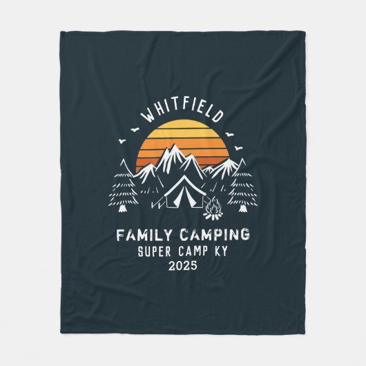 Aangepaste Camping Vacking Matching Fleece Deken (Voorkant)
