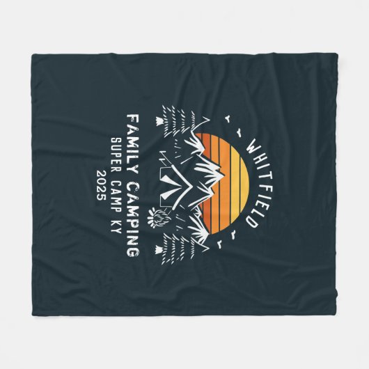 Aangepaste Camping Vacking Matching Fleece Deken (Voorkant (Horizontaal))