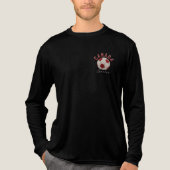 Aangepaste Canada onechte patchwork voetbal Tri-Blend Shirt (Voorkant volledig)