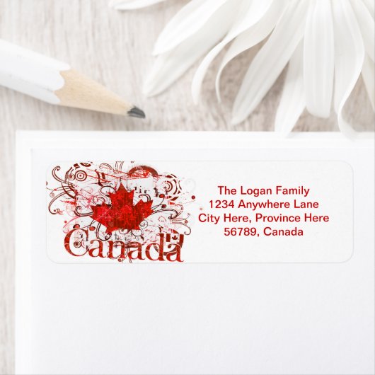 Aangepaste Canada Retouradreslabels Etiket (Insitu)
