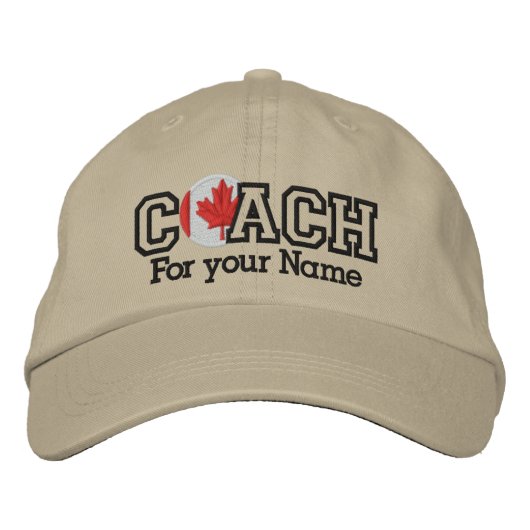 Aangepaste Canadese coach met jouw naam Pet (Voorkant)