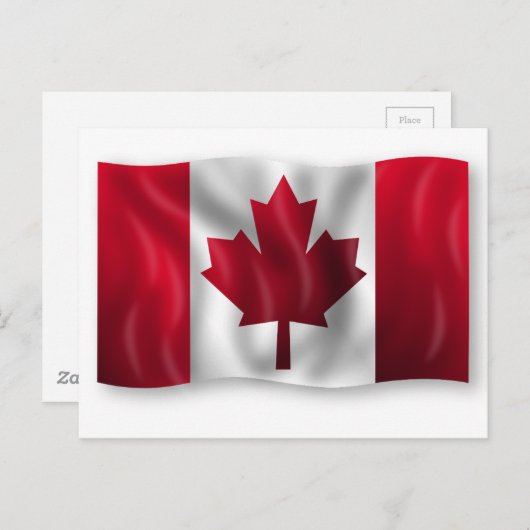 Aangepaste Canadese vlag Briefkaart (Voorkant / Achterkant)