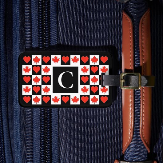 Aangepaste Canadese vlag (Canada) Bagagelabel (Voorkant Insitu 4)