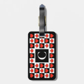 Aangepaste Canadese vlag (Canada) Bagagelabel (Achterkant verticaal)