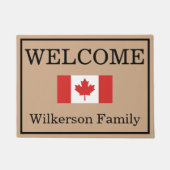 Aangepaste Canadese vlag Naam deurmat (Voorkant)