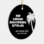 Aangepaste Cancun Jubileum Gift Keramisch Ornament (Rechts)