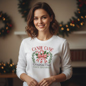 Aangepaste Candy Cane Kerstclub Kerstkrans Tri-Blend Shirt