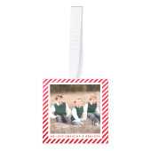 Aangepaste Candy Cane Kerstmis Grootouder Foto Decoratie (Voorkant)