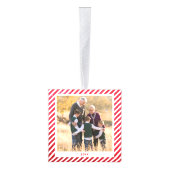 Aangepaste Candy Cane Kerstmis Grootouder Foto Decoratie (Rechts)