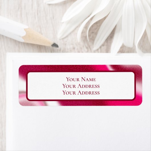 Aangepaste Candy Cane Red Christmas Retour Adres Etiket (Insitu)