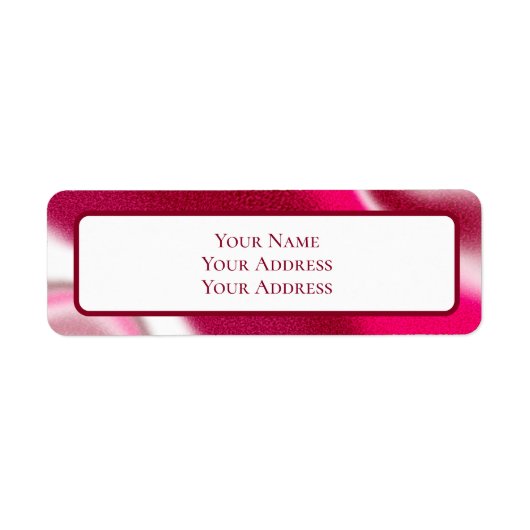 Aangepaste Candy Cane Red Christmas Retour Adres Etiket (Voorkant)