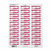 Aangepaste Candy Cane Red Christmas Retour Adres Etiket (Full Sheet)
