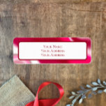 Aangepaste Candy Cane Red Christmas Retour Adres Etiket<br><div class="desc">Personaliseer deze retouradres sticker met jouw naam en adres voor een uniek leuk ontwerp, feestelijke rood en roze en wit gestreepte sticker. Alle moderne elegante typografie is bewerkbaar. Uw retouradres is in donkerrood op een witte achtergrond geschreven. De snoeprietgroovy getextureerde strepen zijn mijn originele ontwerp. Ik nam de levendige kleuren...</div>