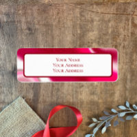 Aangepaste Candy Cane Red Christmas Retour Adres
