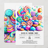 Aangepaste Candyland Online Verjaardag Kaart (Voorkant / Achterkant)