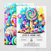 Aangepaste Candyland Online Verjaardag Kaart (Voorkant / Achterkant)