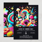 Aangepaste Candyland Verjaardag Kaart (Voorkant / Achterkant)