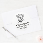 Aangepaste Cane Corso-hond trouwcadeaustickers Ronde Sticker (Envelop)