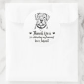 Aangepaste Cane Corso-hond trouwcadeaustickers Ronde Sticker (Tas)