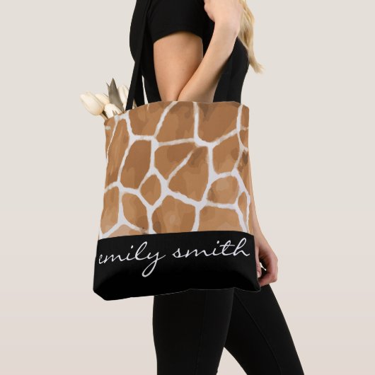 Aangepaste Canvas tas Giraffe Patroon (Dichtbij)