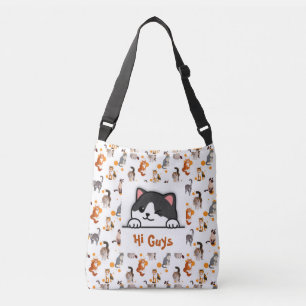 Aangepaste Canvas tas kat die naar de luis gaat
