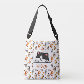 Aangepaste Canvas tas kat die naar de luis gaat