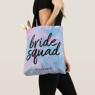 Aangepaste Canvas tas Katoen Snoep Bride Squad