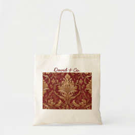 Aangepaste canvas tas met elegant rood damast ontw