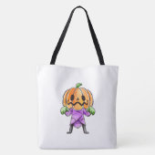 Aangepaste Canvas tas met pompoen (Achterkant)