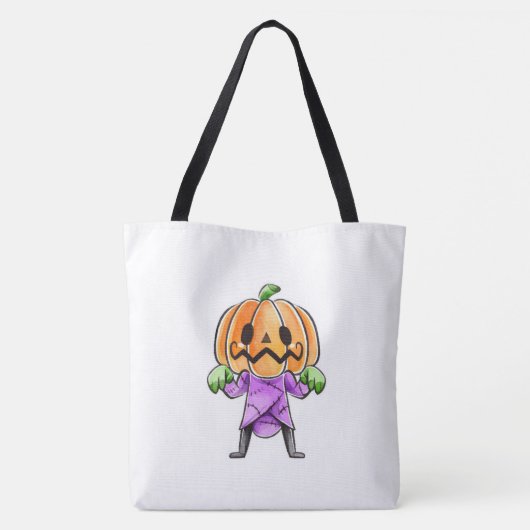 Aangepaste Canvas tas met pompoen (Achterkant)