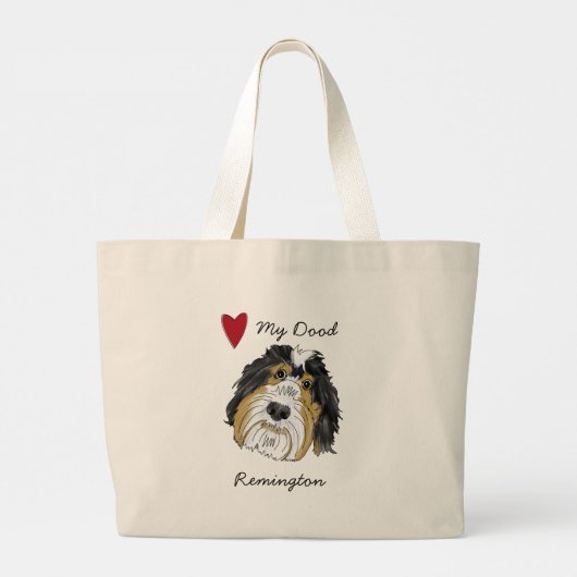 Aangepaste Canvas tas van Doodle Lovers (Achterkant)