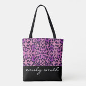 Aangepaste Canvas tas van het Leopard Pattern (Achterkant)