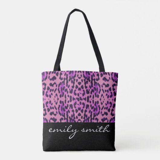 Aangepaste Canvas tas van het Leopard Pattern (Achterkant)